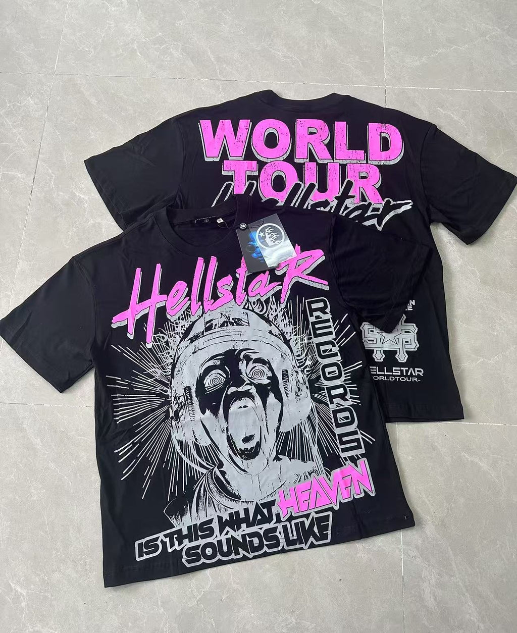 Hellstar World Tour Records Graphic T-Shirt — context