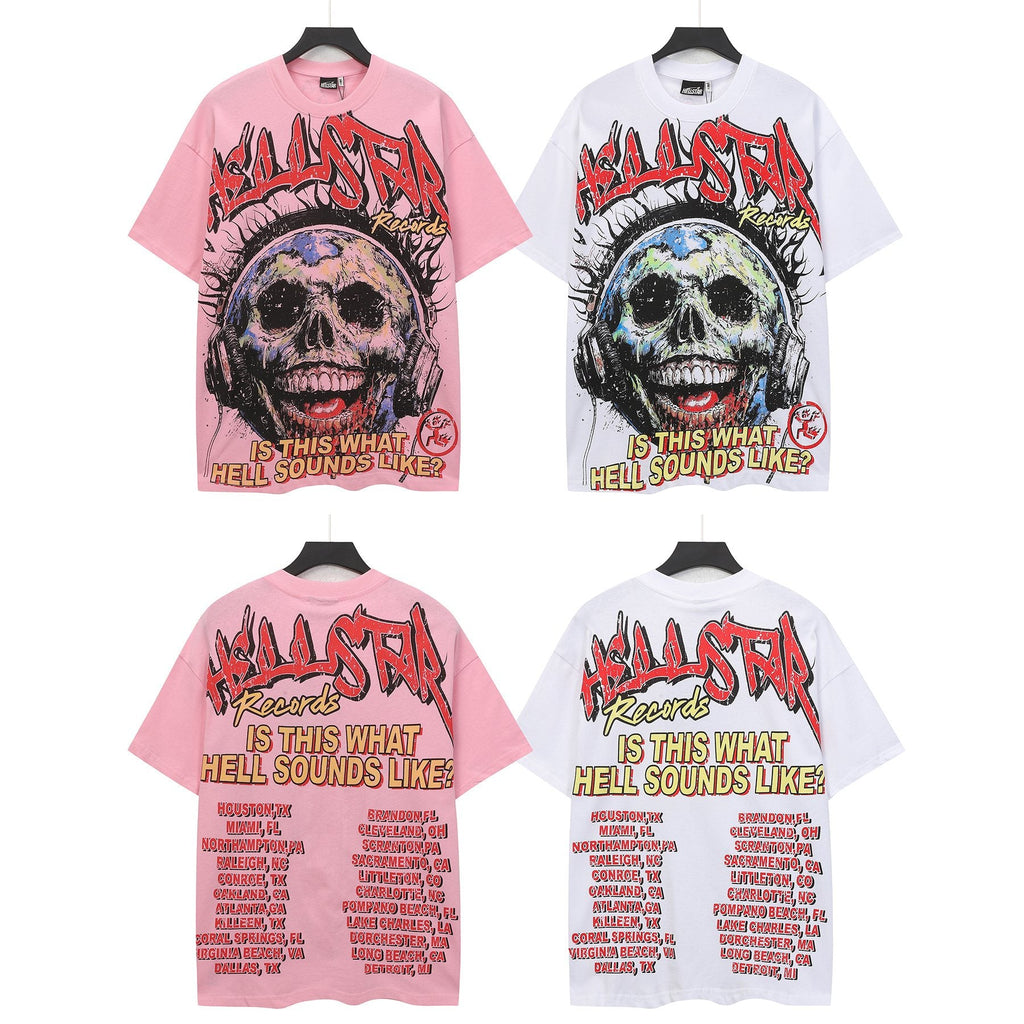 Hellstar Skull Records Graphic T-Shirt — comparison