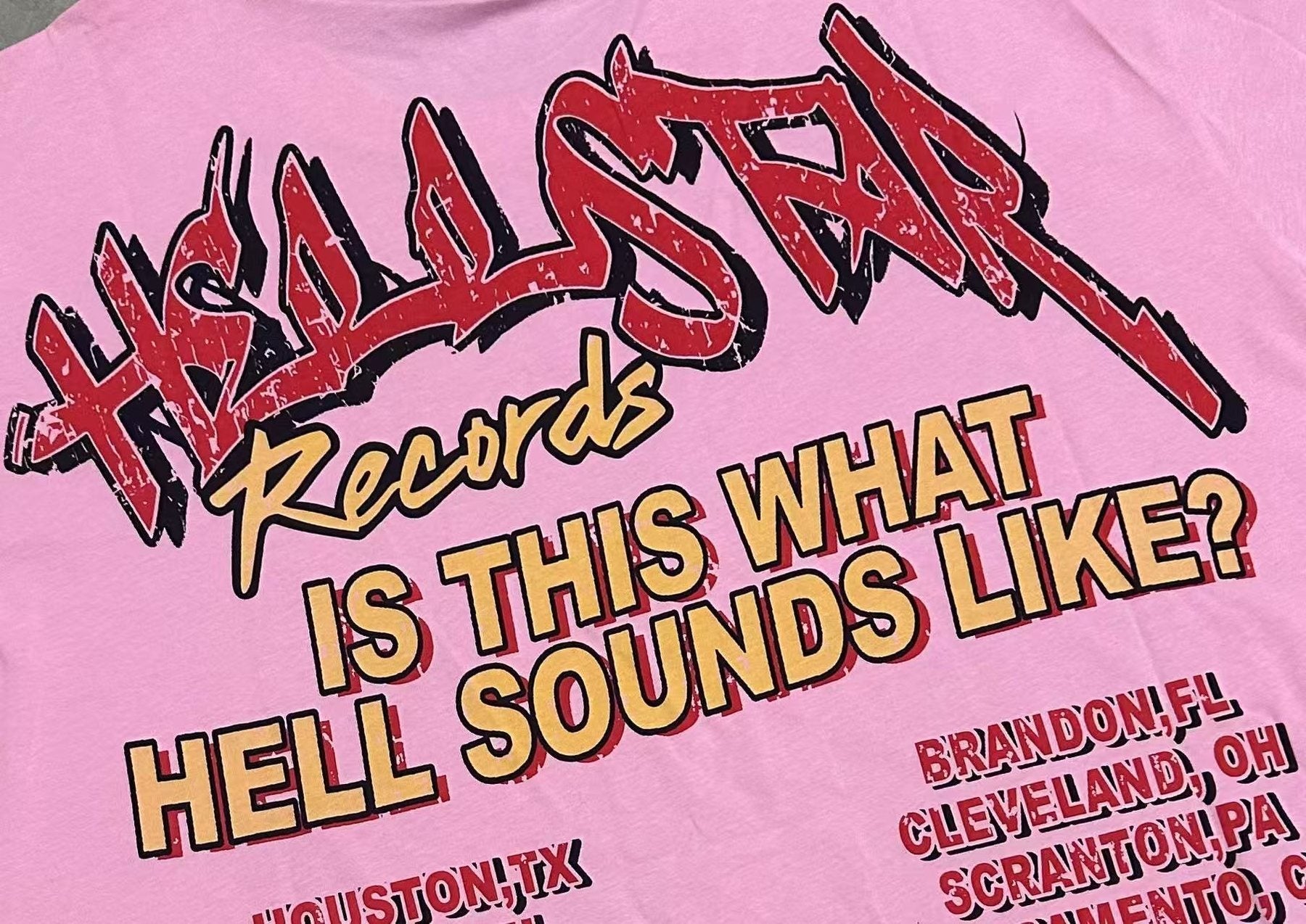 Hellstar Skull Records Graphic T-Shirt — detail