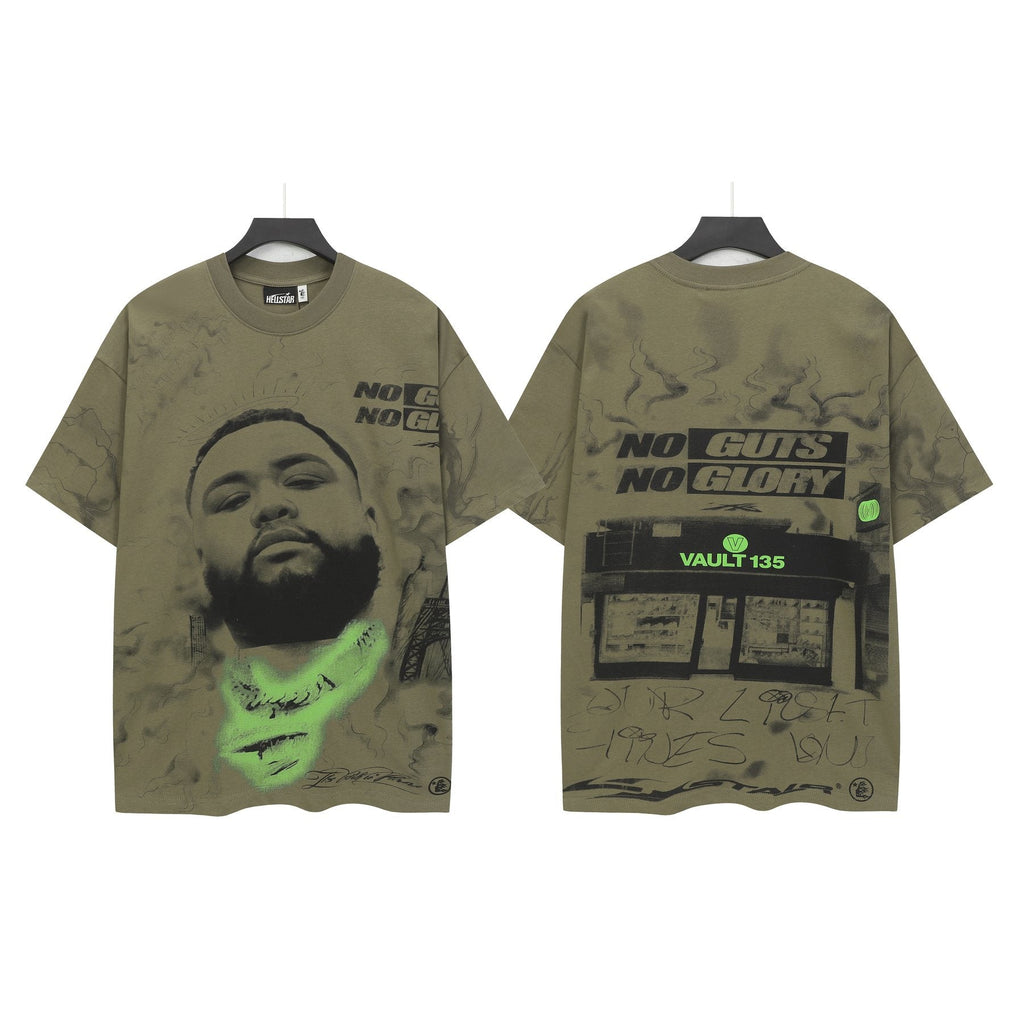 Hellstar No Guts No Glory Portrait Graphic T-Shirt — front