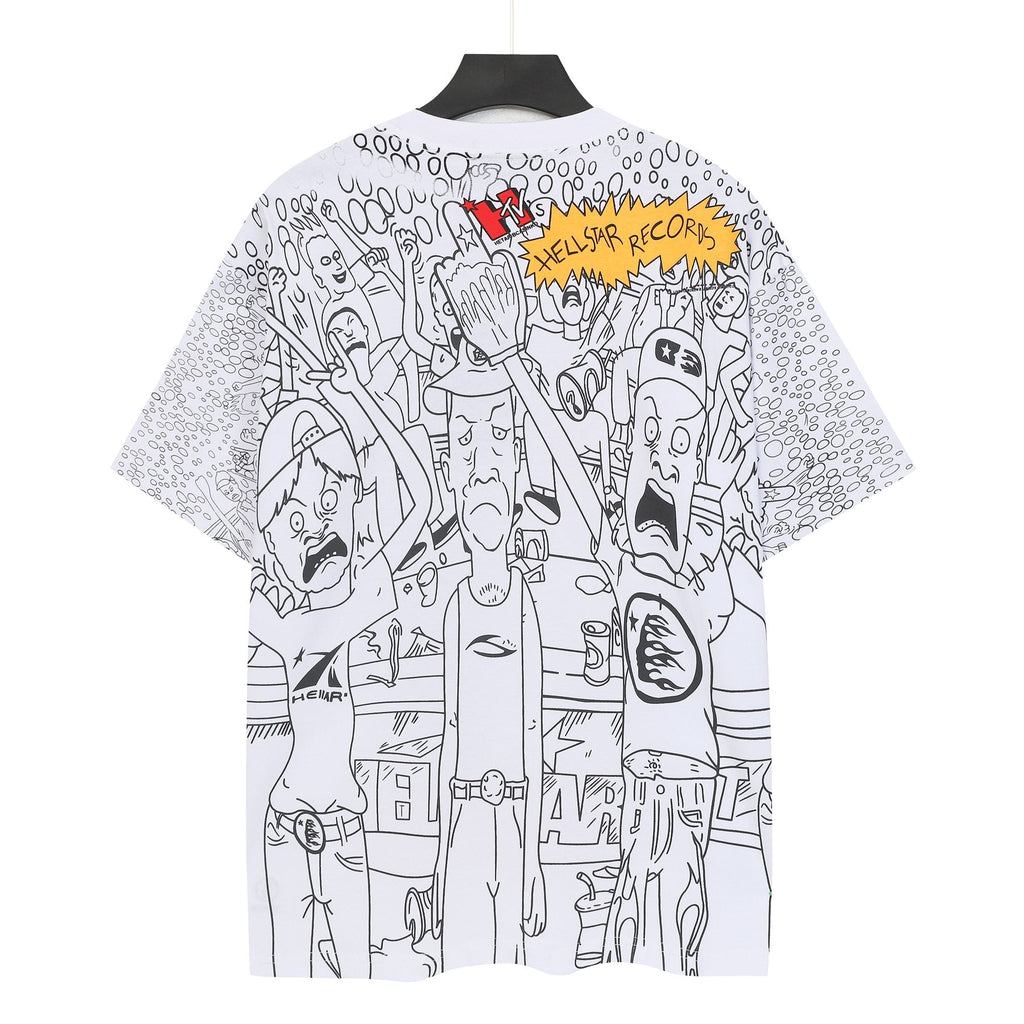 Hellstar Cartoon Heads Graphic T-Shirt — back