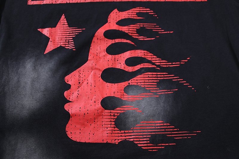 Hellstar Distressed Graphic Short-Sleeve T-Shirt — detail