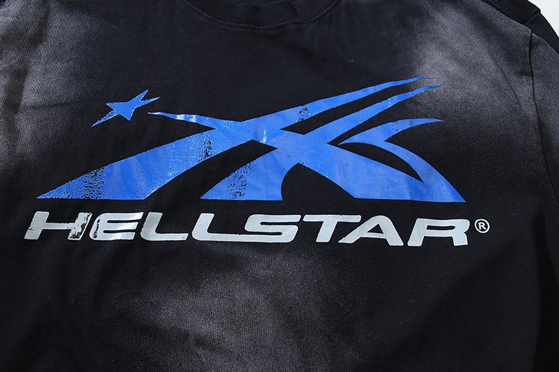 Hellstar Washed Black Graphic T-Shirt — detail