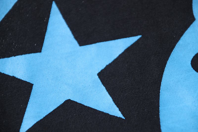 Hellstar Blue Flame Star Graphic T-Shirt — detail