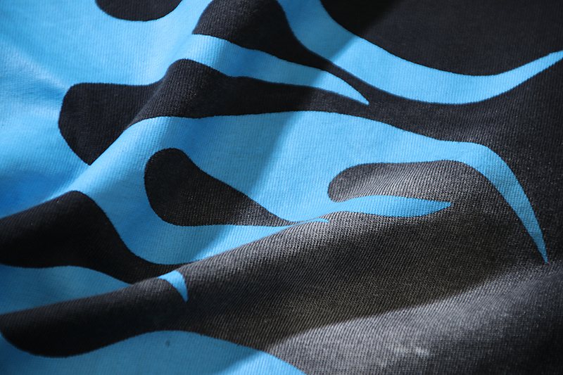 Hellstar Blue Flame Star Graphic T-Shirt — detail