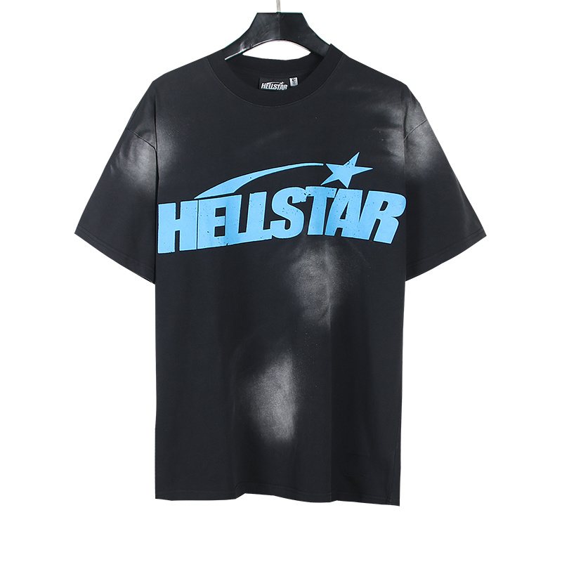 Hellstar Blue Flame Star Graphic T-Shirt — front