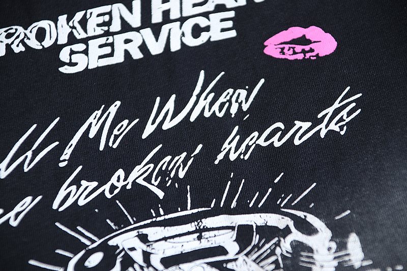 Hellstar Black Front and Back Graphic T-Shirt — detail