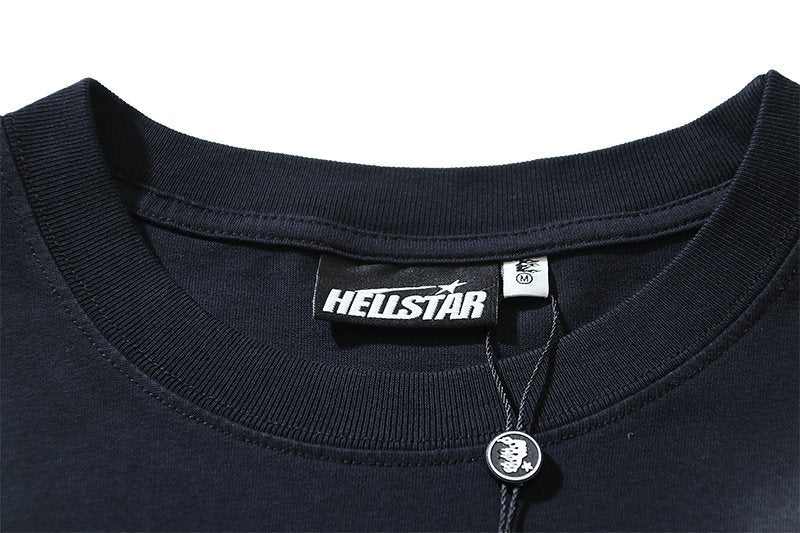 Hellstar Worldwide 2024 Globe Graphic Short-Sleeve T-Shirt — neck_label