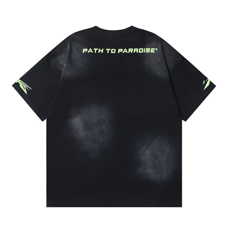 Hellstar Distressed Graphic Short-Sleeve T-Shirt — back