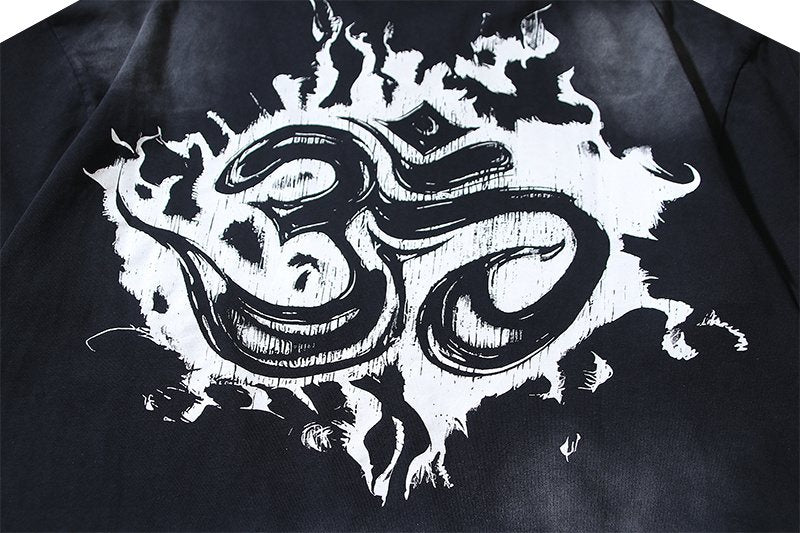 Hellstar Distressed Graphic Short-Sleeve T-Shirt — detail