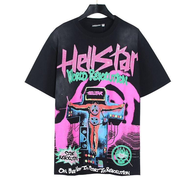 Hellstar World Revolution Graphic T-Shirt — front