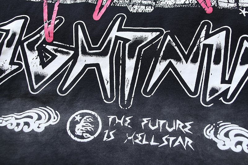 Hellstar Graffiti Vehicle Graphic T-Shirt — detail