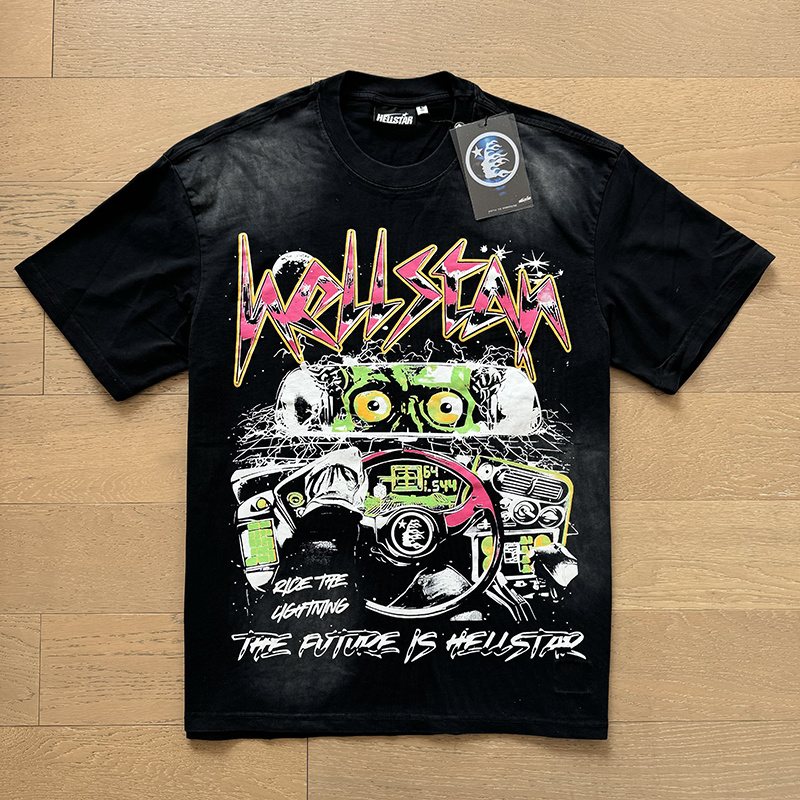 Hellstar Graffiti Vehicle Graphic T-Shirt — front
