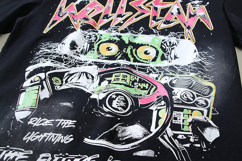 Hellstar Graffiti Vehicle Graphic T-Shirt — detail
