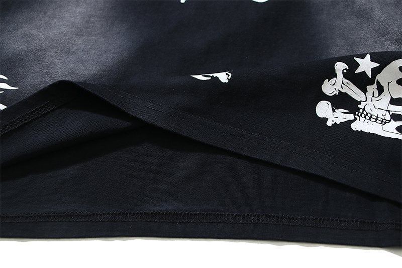 Hellstar Flaming Skull Graphic T-Shirt — detail