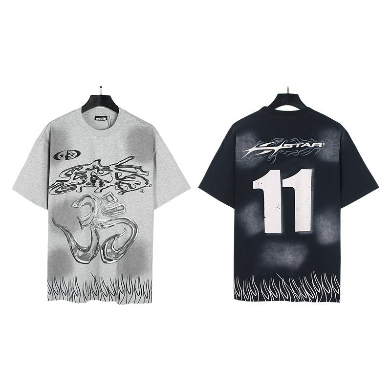 Hellstar Flame Hem Graphic T-Shirt — comparison