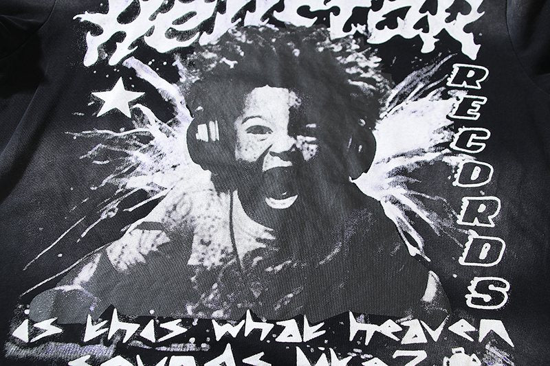 Hellstar Washed Portrait Graphic T-Shirt — detail
