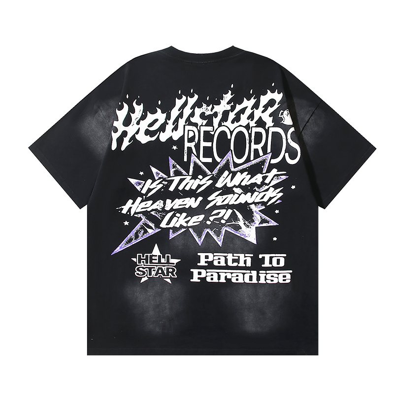 Hellstar Washed Portrait Graphic T-Shirt — back
