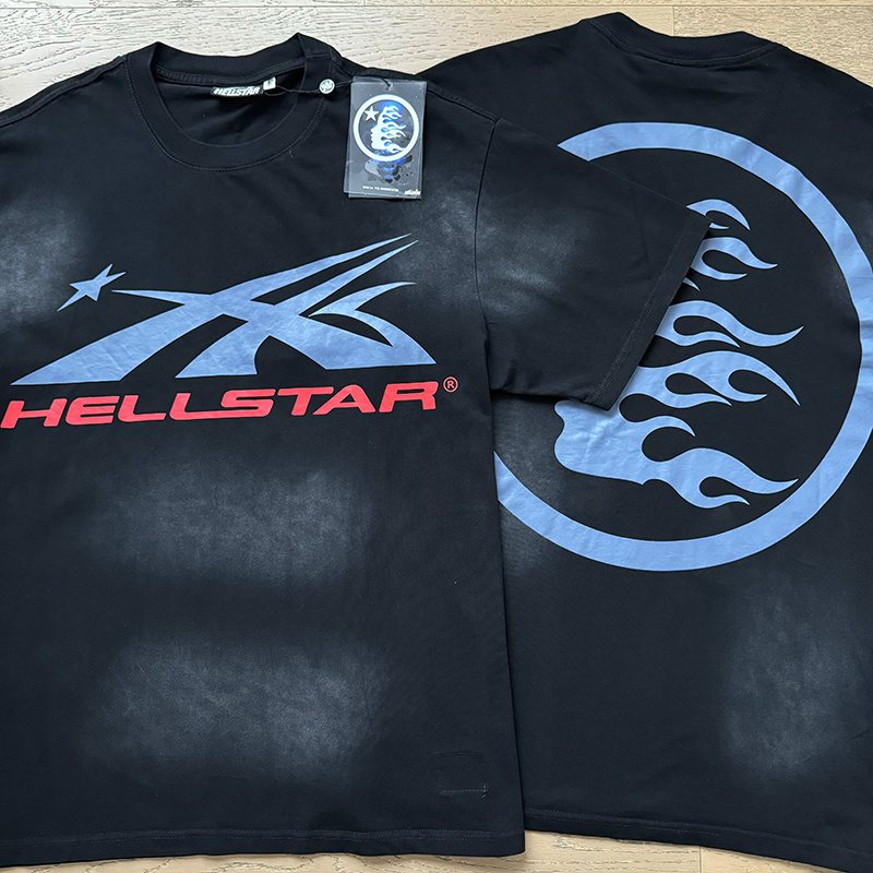 Hellstar Star and Flame Graphic T-Shirt — hang_tag