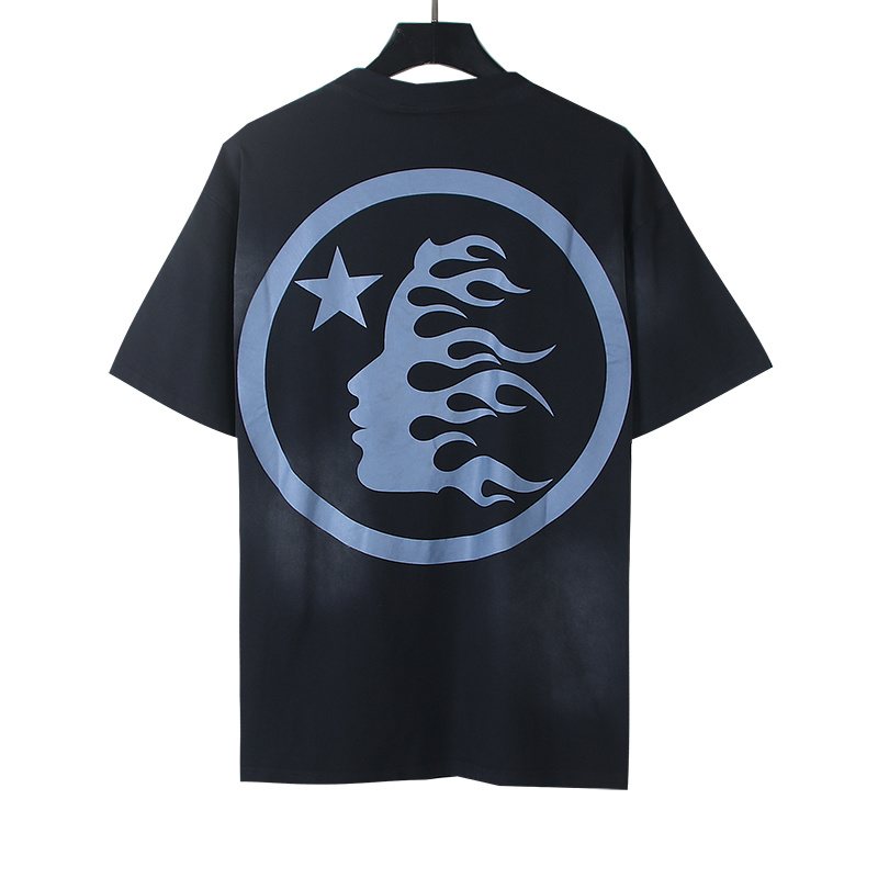 Hellstar Star and Flame Graphic T-Shirt — back