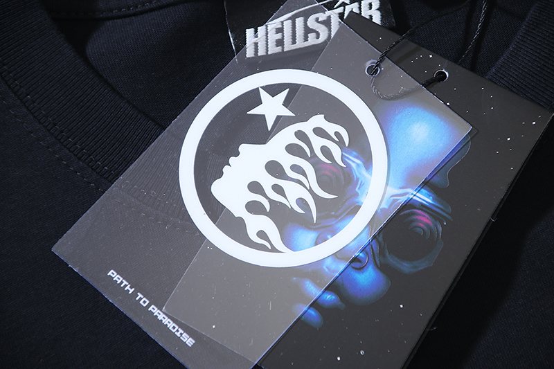 Hellstar Star and Flame Graphic T-Shirt — hang_tag