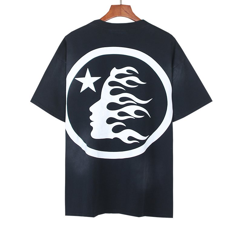 Hellstar Star and Flame Graphic T-Shirt — back