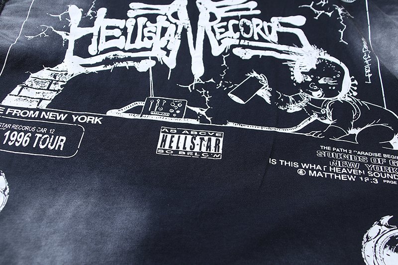 Hellstar Distressed Graphic Short-Sleeve T-Shirt — detail