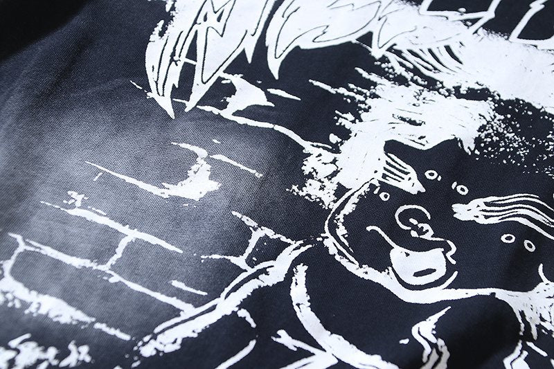 Hellstar Distressed Graphic Short-Sleeve T-Shirt — detail