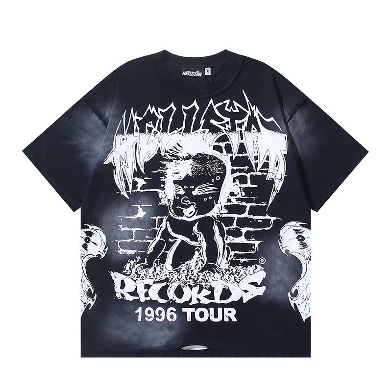 Hellstar Distressed Graphic Short-Sleeve T-Shirt — front
