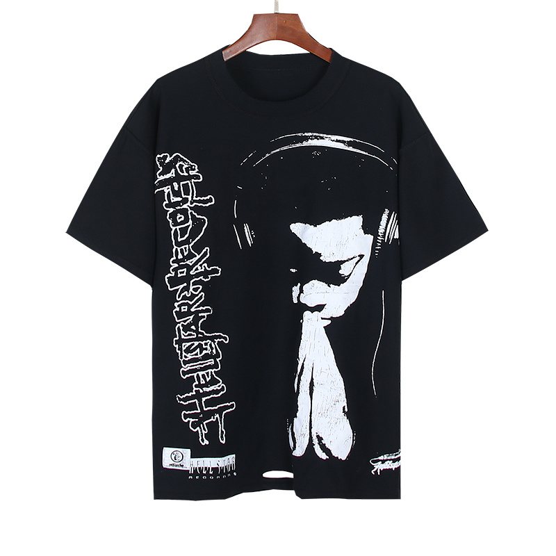 Hellstar White Flame Face Graphic T-Shirt — front