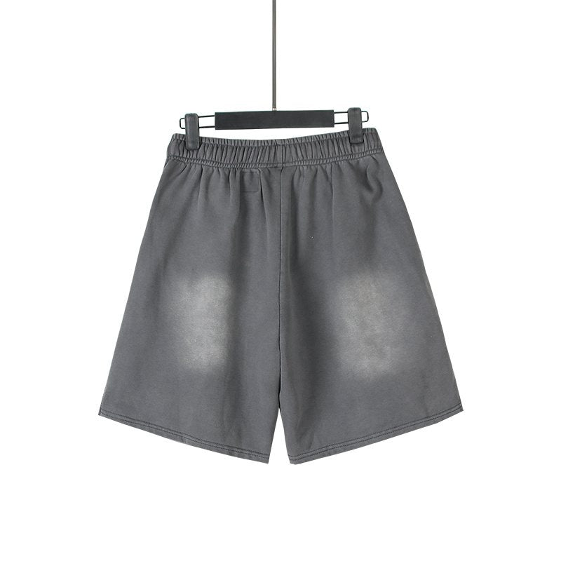 Hellstar Washed Flame Graphic Shorts — back