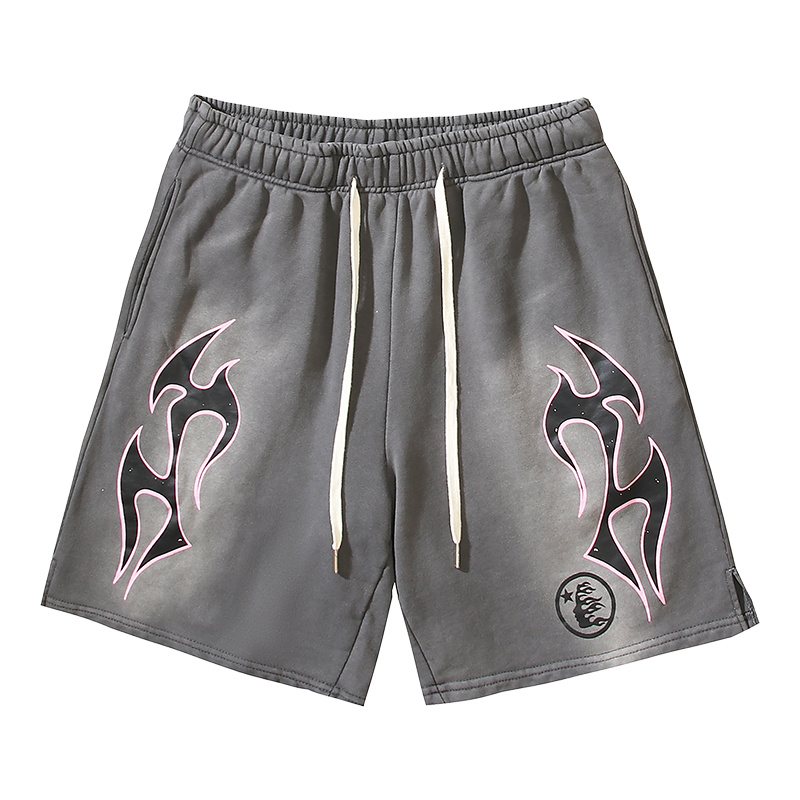 Hellstar Path to Paradise Flame Graphic Shorts — front