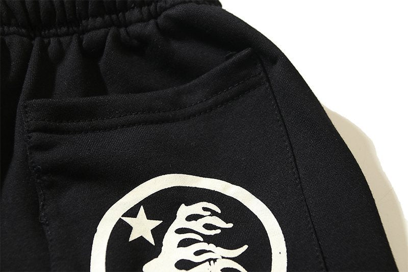 Hellstar Flame Graphic Shorts — detail