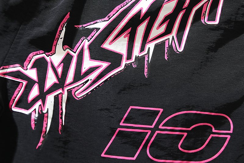 Hellstar Pink Graphic Drawstring Shorts — detail