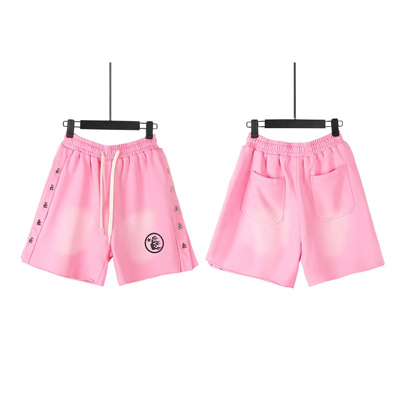Hellstar Washed Flame Graphic Shorts — front