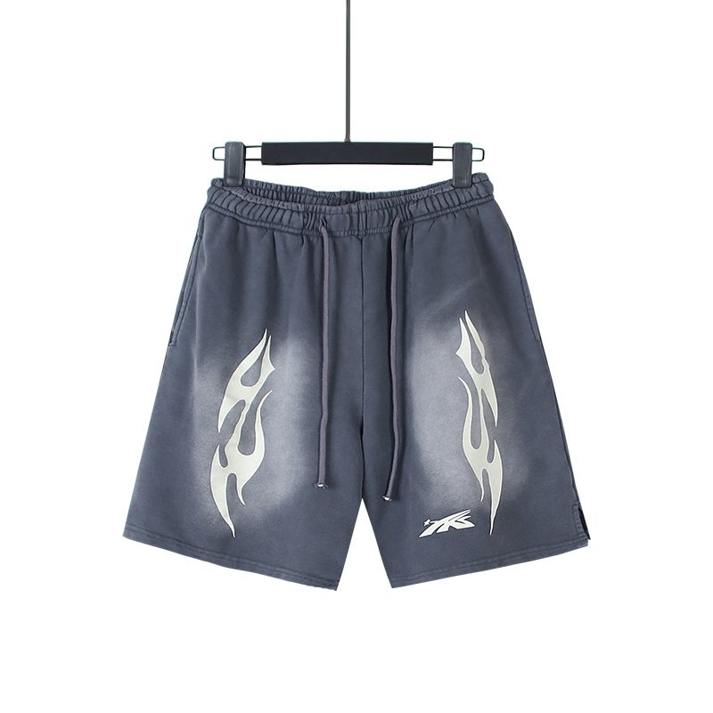 Hellstar Path to Paradise Washed Graphic Shorts — front