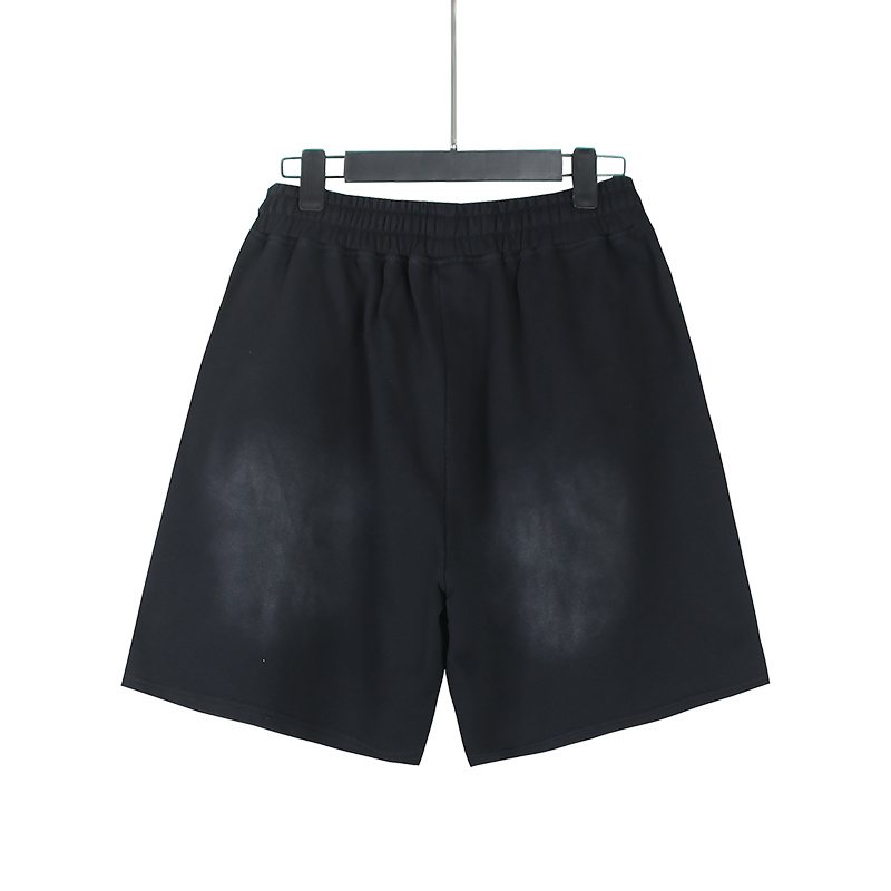 Hellstar Washed Black Records Graphic Shorts — back