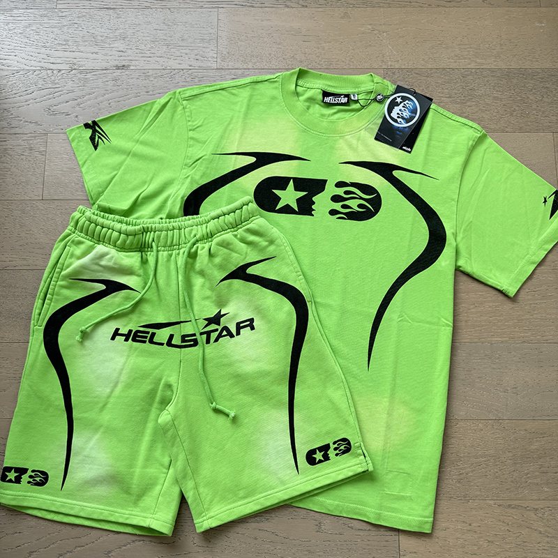 Hellstar Washed Graphic Short-Sleeve Set — front
