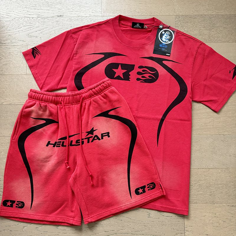 Hellstar Washed Graphic Short-Sleeve Set — front