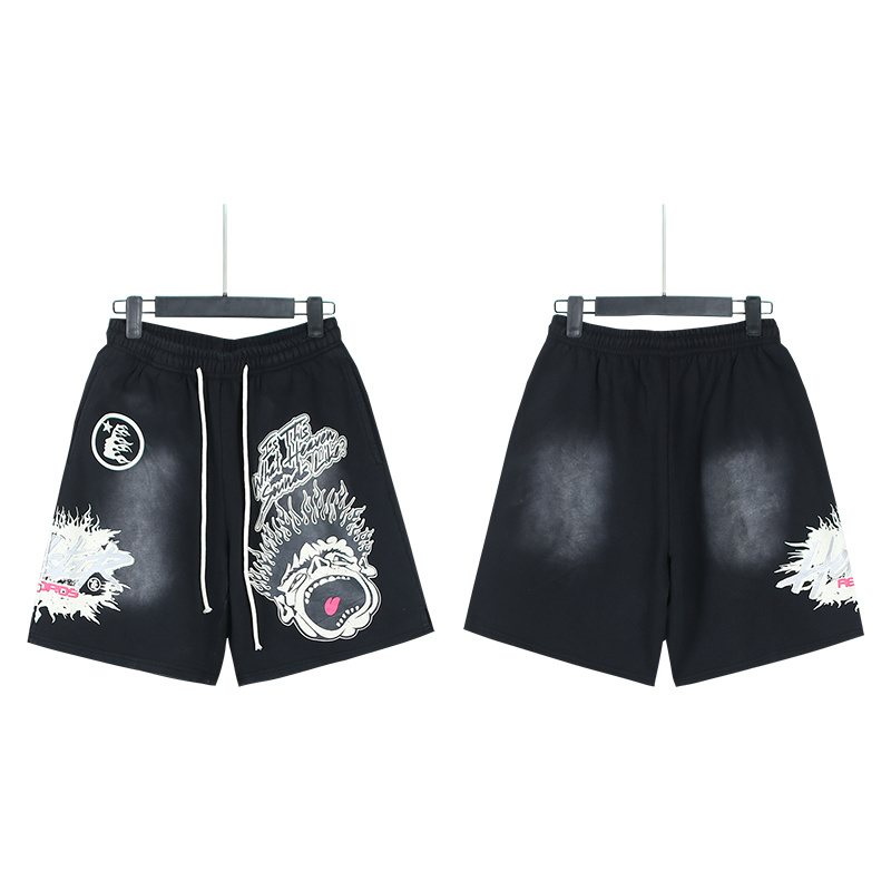 Hellstar Washed Worldwide Club Graphic Shorts — hero