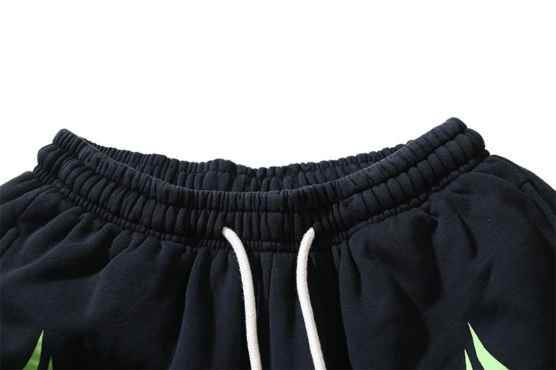 Hellstar Washed Flame Graphic Shorts — detail