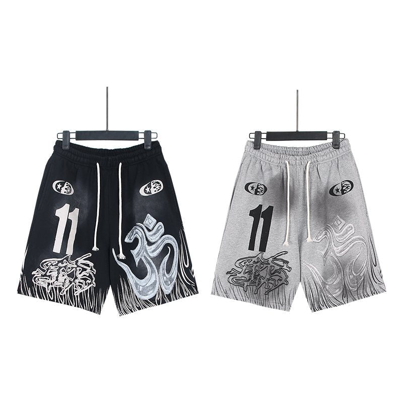 Hellstar Washed Flame 11 Graphic Shorts — comparison