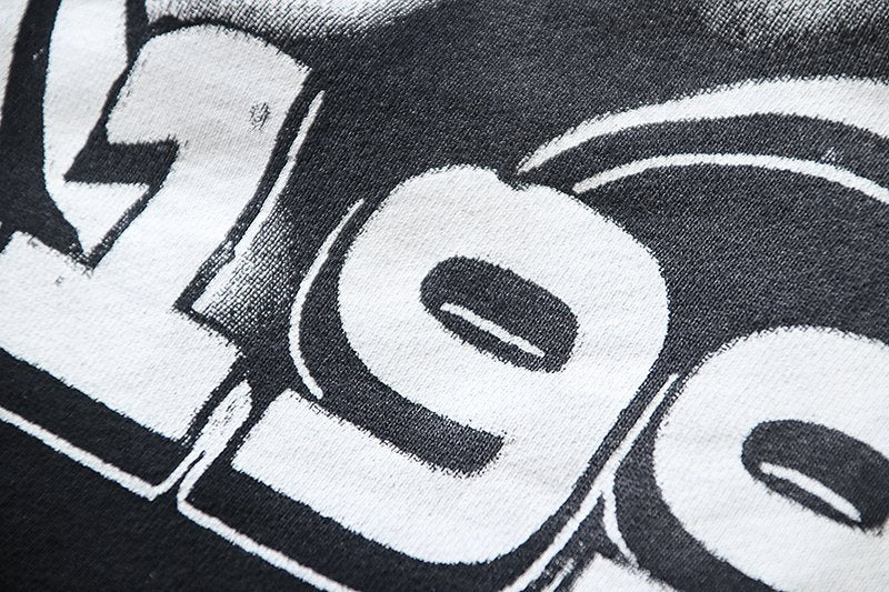 Hellstar Washed Black Graphic Shorts — detail