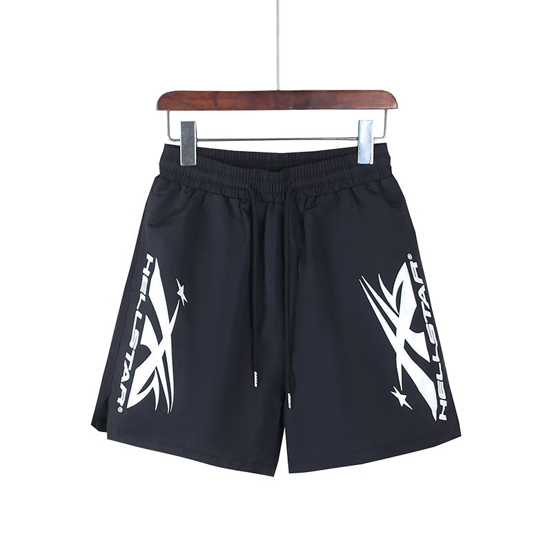 Hellstar Side Graphic Shorts - Black — front