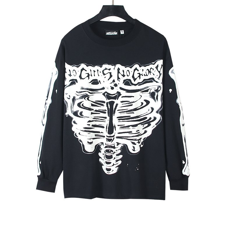 Hellstar Skeleton Ribcage Graphic Long-Sleeve T-Shirt — front