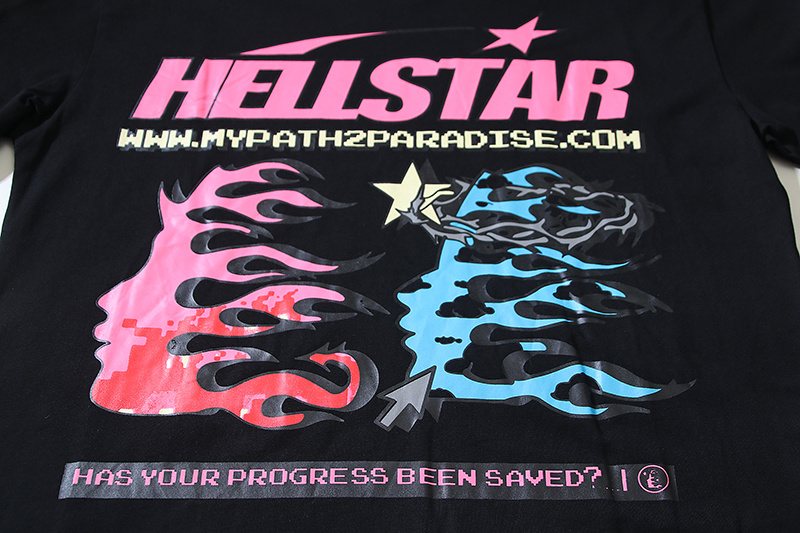 Hellstar Flame Graphic Long-Sleeve T-Shirt — detail