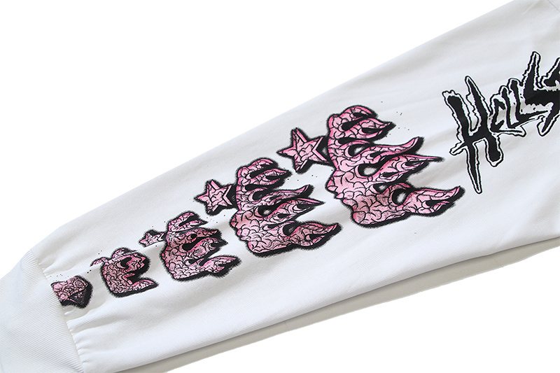 Hellstar White Graphic Long-Sleeve T-Shirt — detail