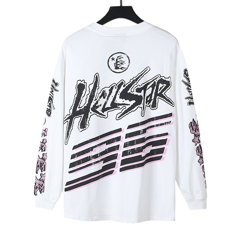 Hellstar White Graphic Long-Sleeve T-Shirt — back