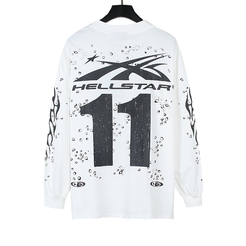 Hellstar Number Graphic Long-Sleeve T-Shirt — back