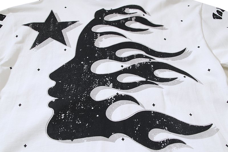 Hellstar White Graphic Long-Sleeve T-Shirt — detail